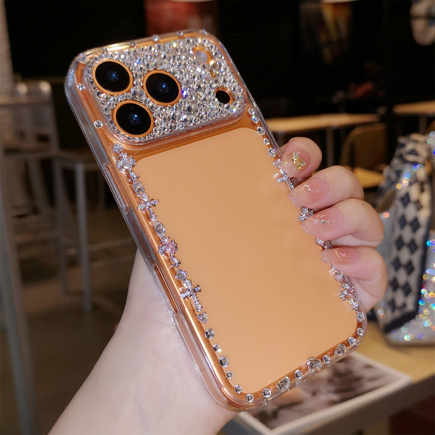 新款适用于iPhone18Pro Max苹果17Pro手机壳Air高级感水钻透明15Plus简约14保护套13防摔女16