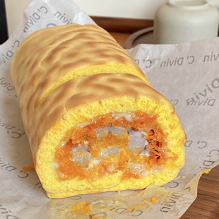 小春日食 虎皮卷芋泥咸蛋黄肉松沙拉酱多多蛋糕卷甜品早餐