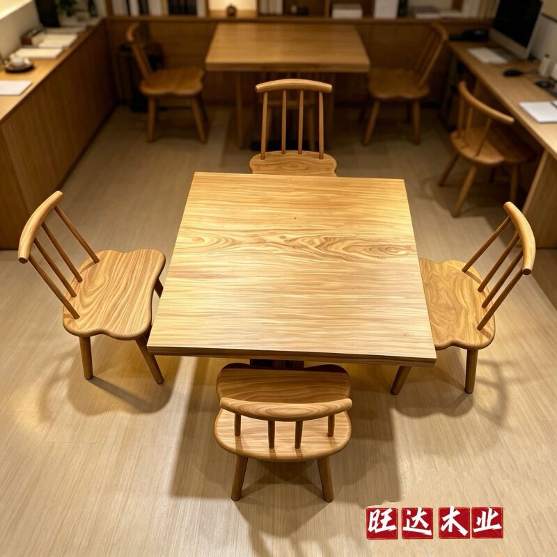 新中式非洲柚木黑胡桃大板茶台桌