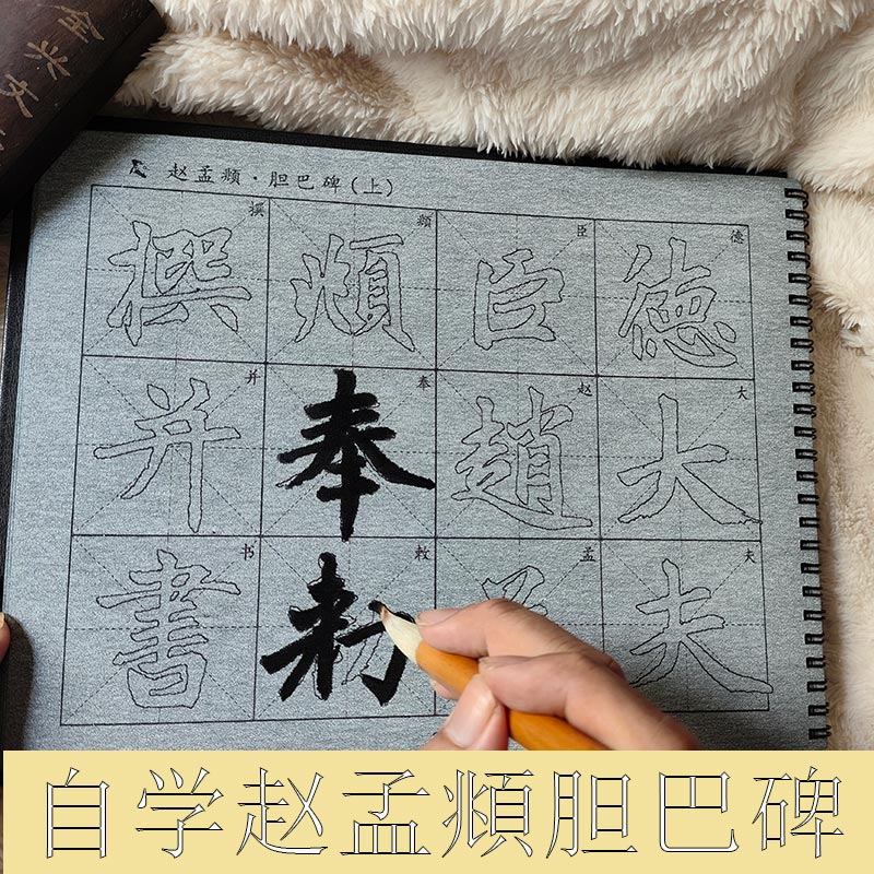 临摹楷书赵孟頫胆巴碑全文水写布可重复练 元代名家毛笔书法套装