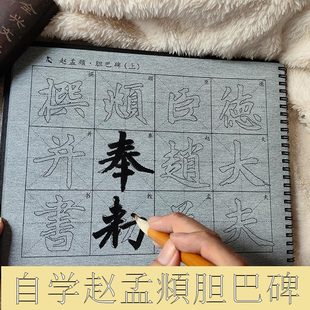 代名家毛笔书法套装 临摹楷书赵孟頫胆巴碑全文水写布可重复练 元