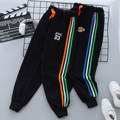 运动裤 卫裤 新款 儿童休闲长裤 男童时尚 童装 春秋新款 潮运动裤 缩脚口