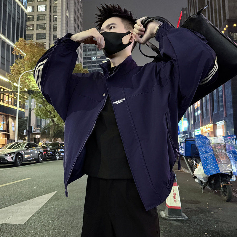 155春秋韩版修身小码外套S号XS码小号立领休闲潮流痞帅气夹克衫s