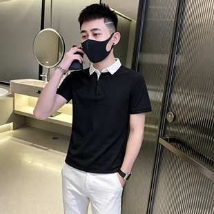 短袖polo衫xs小码加小号休闲拼色翻领半袖T恤tee社会小伙男青少年