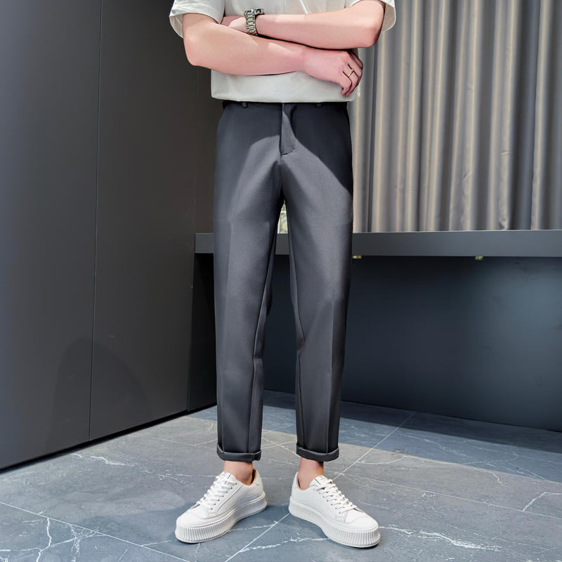 秋冬季新款男士直筒裤子时尚百搭休闲裤矮小个子S号26码27号160潮