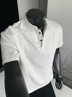 S号XS码矮小个子夏季POLO衫正肩拼接男装短袖T恤大码休闲夏装上衣