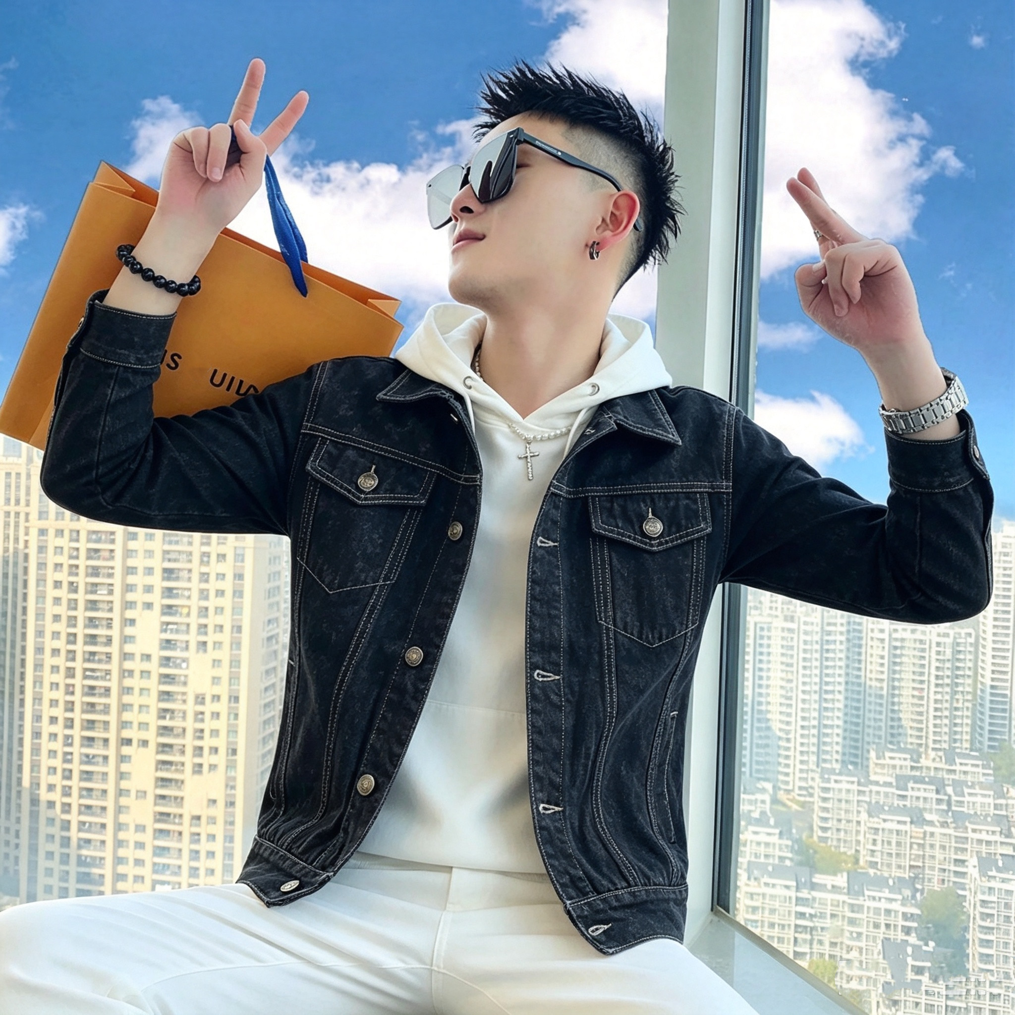 xs小号加小码牛仔衣社会小伙男短款休闲牛仔褂子夹克外套秋装新款