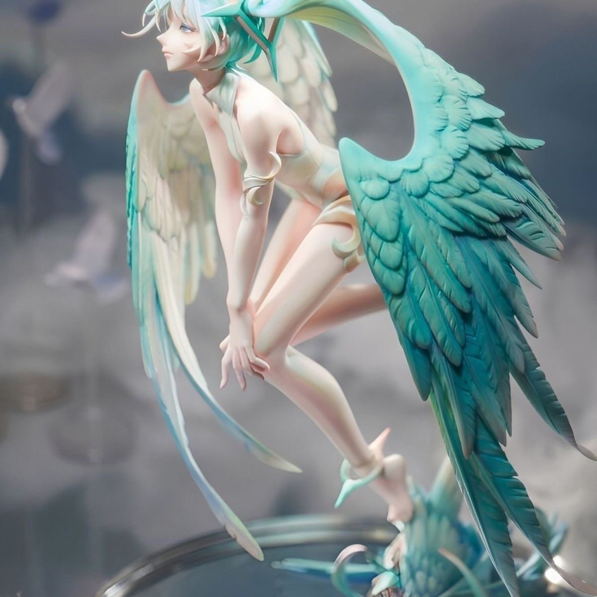 初音 极光Ver 光明天使翅膀 二次元少女机箱公仔模型摆件盒装手办