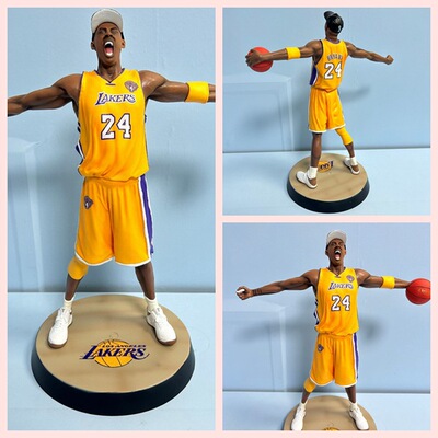 NBA篮球明星 怒吼科比 黑曼巴 拿球 站姿 摆件 场景模型 盒装手办