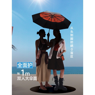 26SS蕉下三折倍护黑胶防晒伞BM397防紫外线女款春夏便携晴雨两用