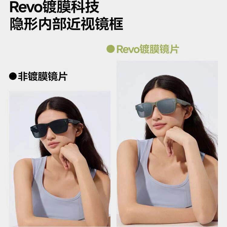 25SS蕉下方形中框折叠近视套镜FD498太阳镜开车可套近视镜夹男款