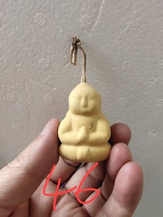 手把文玩天然模具范制双面佛小葫芦工艺品手把件4-6厘米皮质老成