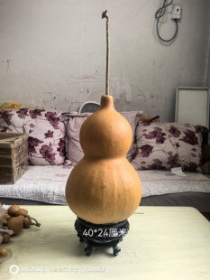 天然手把文玩手捻铁包金美国葫芦工艺品一物一图皮质瓷实老成响籽