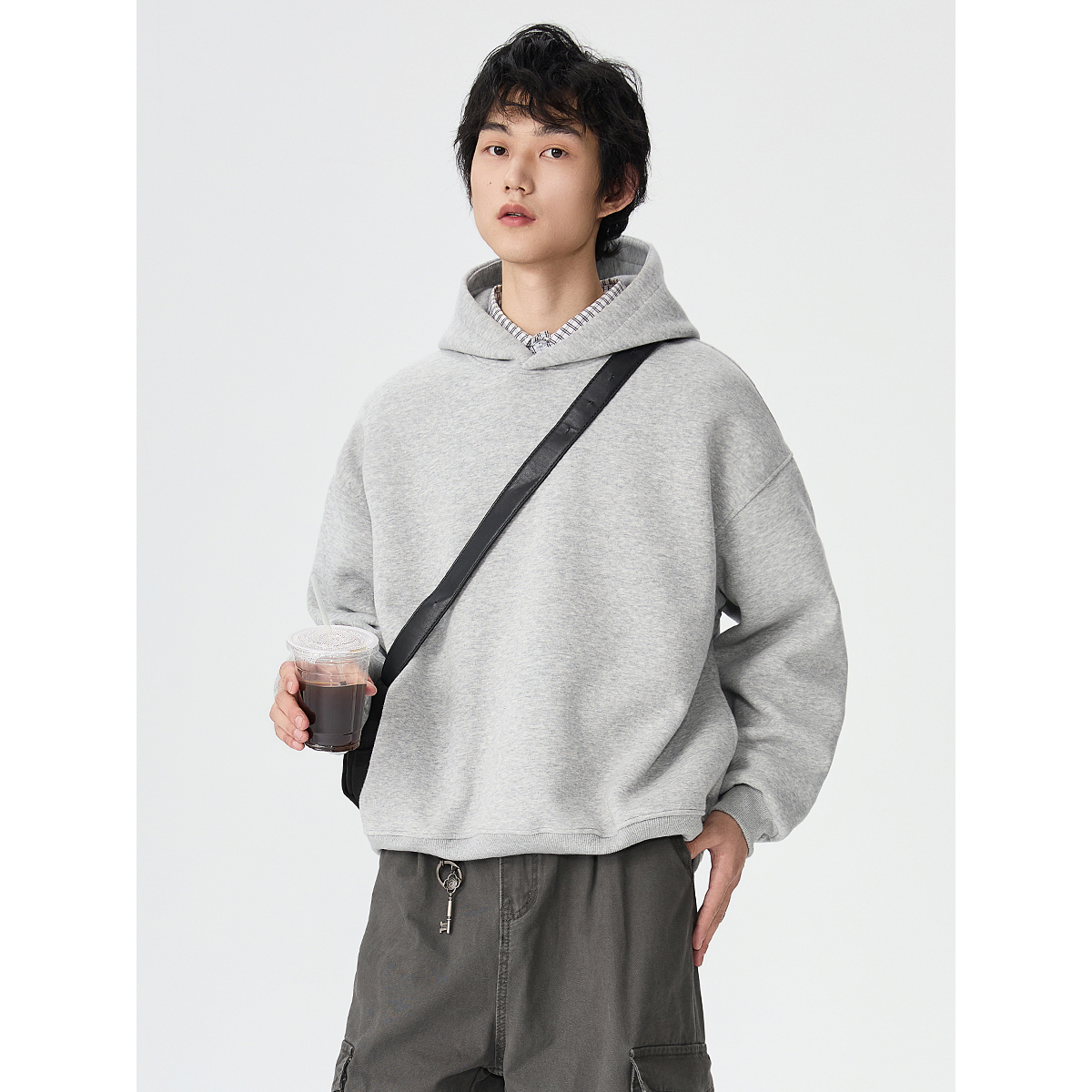 cleanfit纯色连帽卫衣