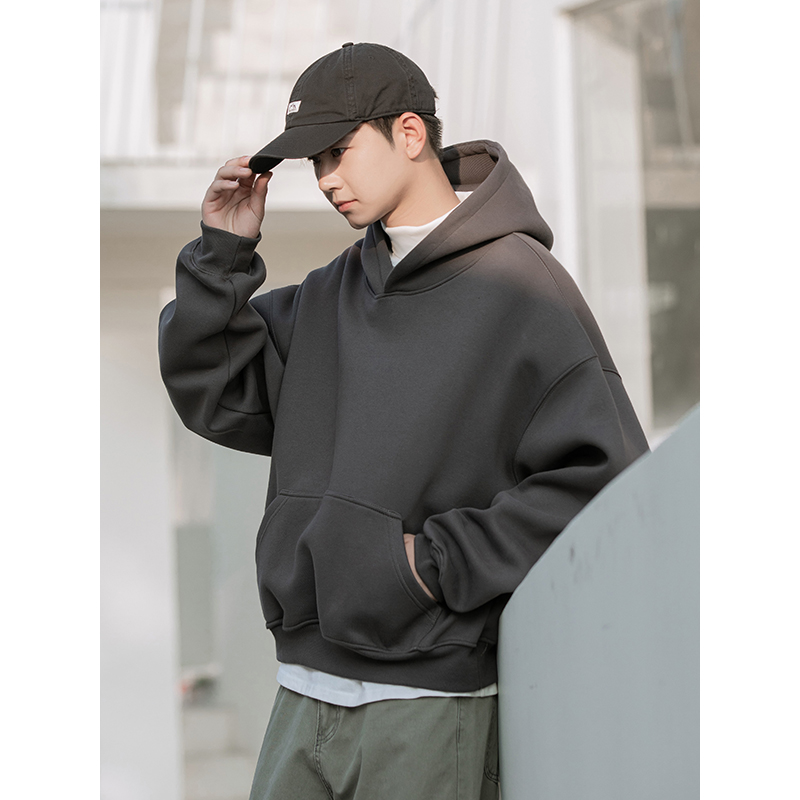 500g重磅clenfit短宽连帽卫衣