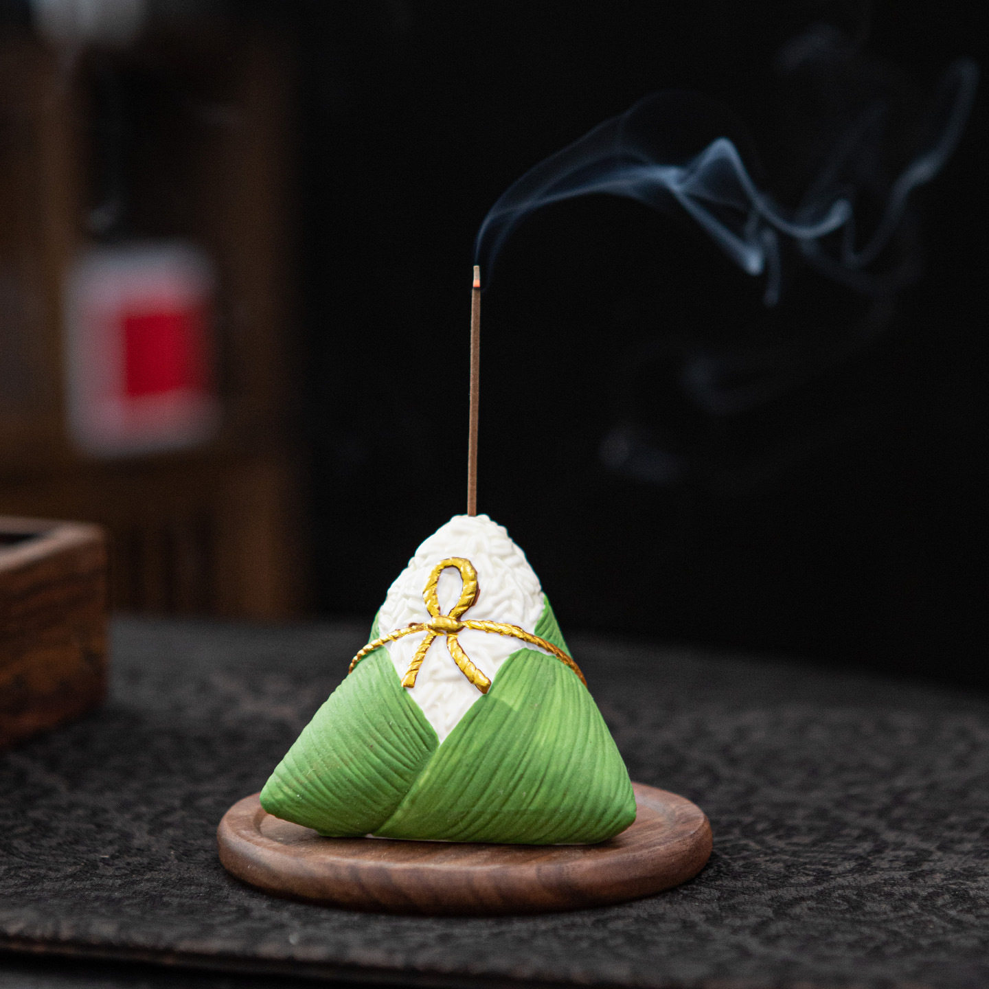 端午节创意陶瓷与粽不同线香炉粽情粽意家用室内香插香座香托香炉