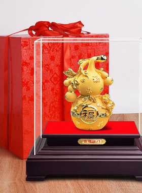 绒沙金葫芦摆件百福临门家居公司店铺乔迁开业汽车4S活动礼品摆设