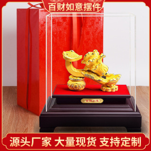 绒沙金摆件 平安家居摆件公司开业4S活动礼品工艺品批发 百财如意