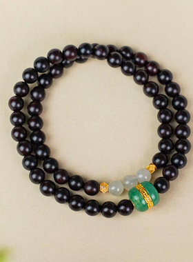 印度小叶紫檀DIY开心果款手链 规格6MM男女念珠文玩珠串厂家批发