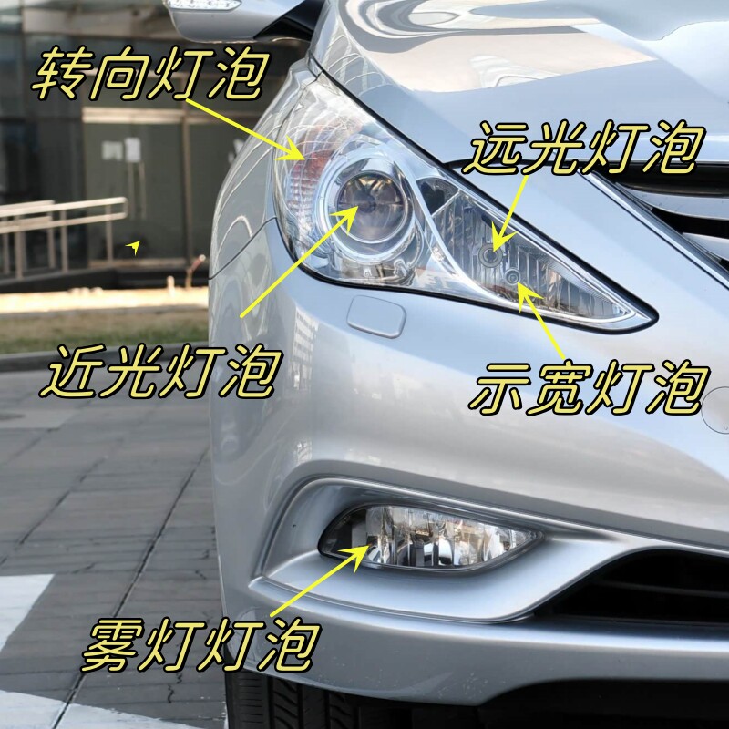 适用于11-15款索纳塔八8大灯远光近光灯泡转向灯转弯灯泡示宽灯泡