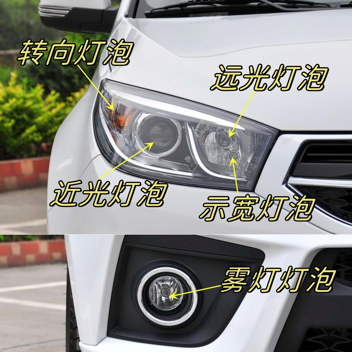 适用于奇瑞瑞虎3前大灯远光灯近光灯泡转向灯泡示宽示廓灯泡雾灯