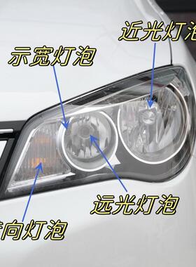 适用于09-15款荣威350前大灯泡近光灯远光灯转向示宽灯前雾灯卤素