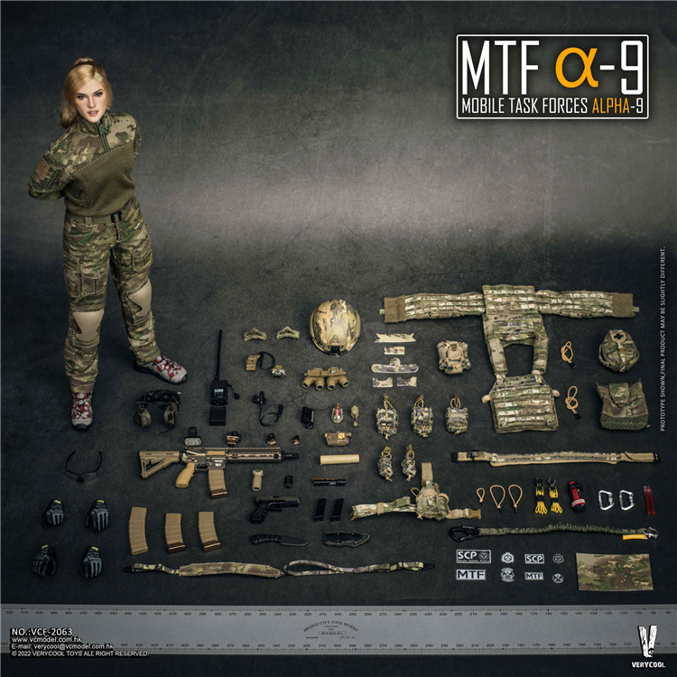 截定 verycool 1/6 vcf-2063机动特遣队mtf alpha-9队员 可动人偶