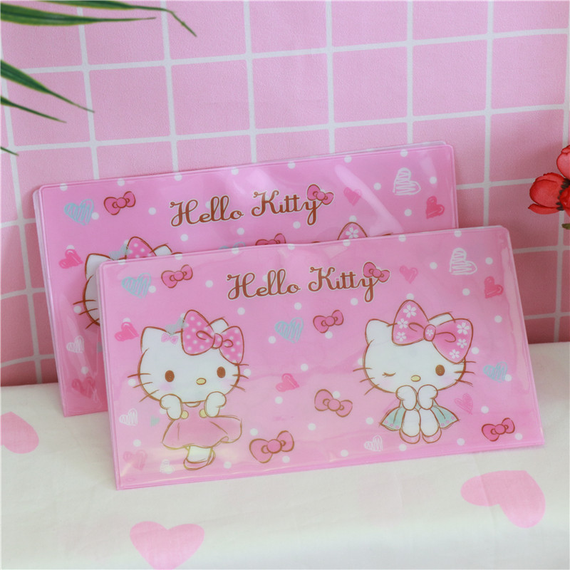 包邮卡通kt 猫咪粉色公主风少女心塑料皮口罩袋 外出便携口罩包