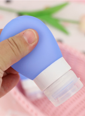 蓝色硅胶挤压瓶 面霜分装瓶 洗面奶分装瓶 软硅胶乳液瓶大容量