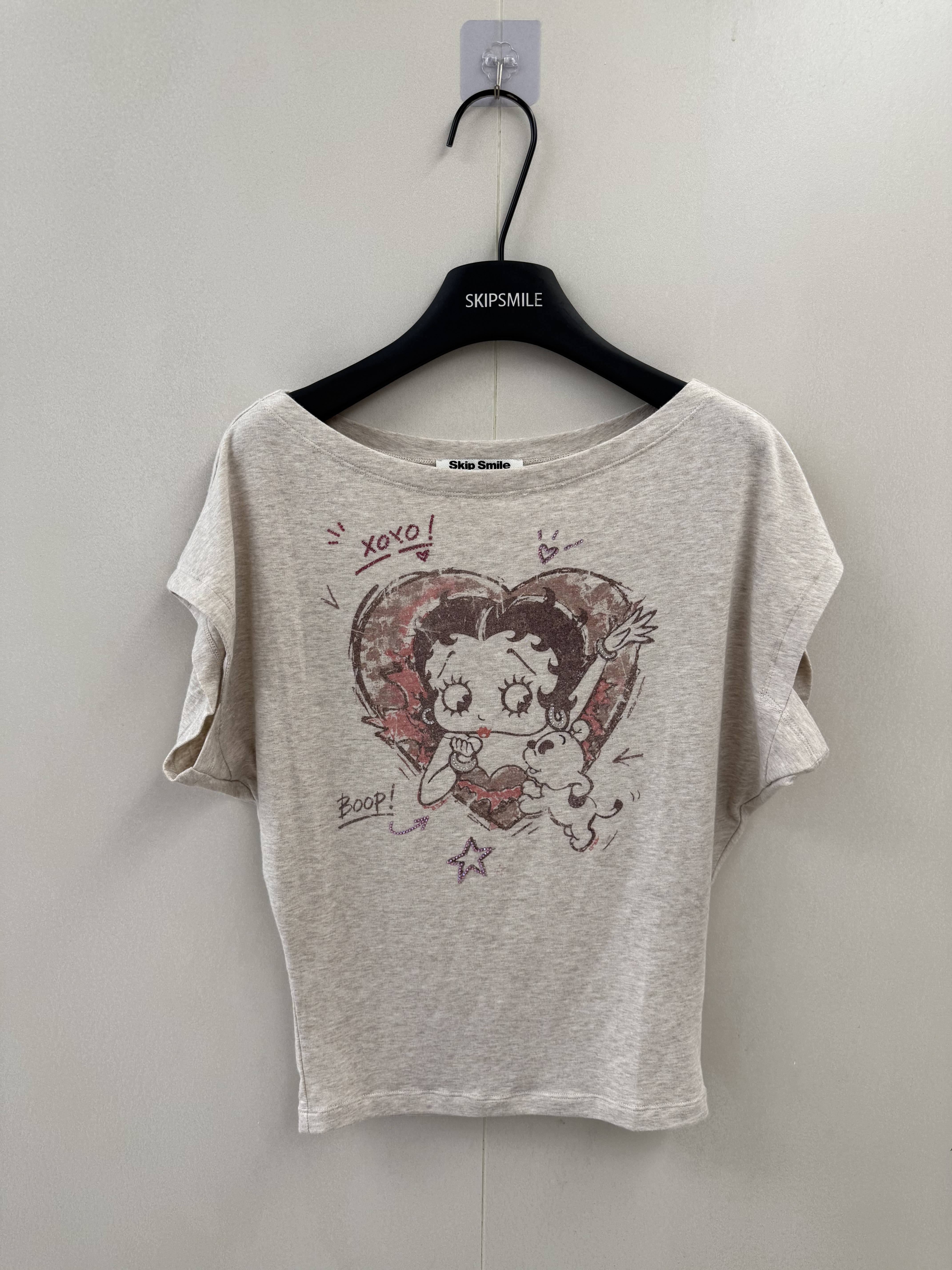 Skip Smile趣味穿搭减龄卡通美女印花短袖T恤女夏潮T上衣显瘦休闲