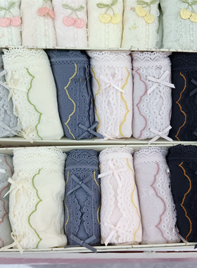 正品秘语女士内裤53154雾蔓蔷薇舒肤蕾丝透气微收腹高腰平角裤