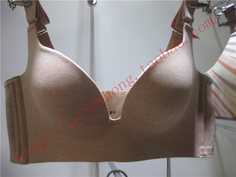 媛秀文胸女士嫒秀一片式无痕无钢圈聚拢收副乳ishow内衣i61212059