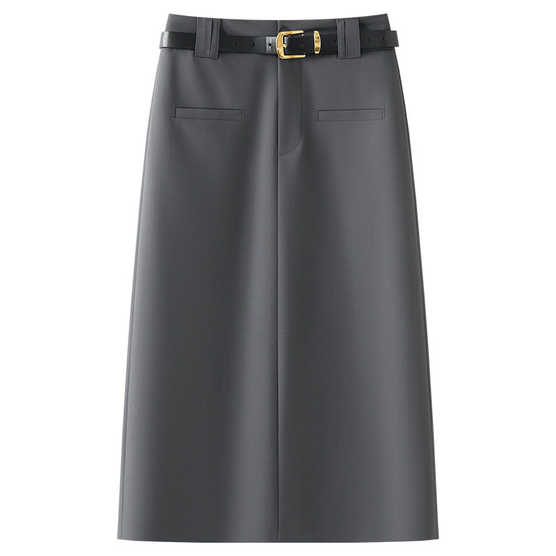 通勤西装半身裙女A字裙夏季薄款高腰显瘦包臀铅笔裙子长款半裙