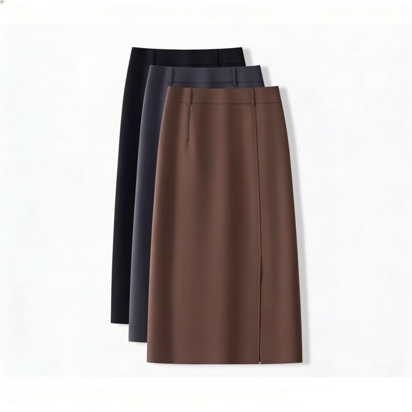 西装半身裙女春季2026新款中长款腰显瘦开叉直筒裙休闲a字长裙