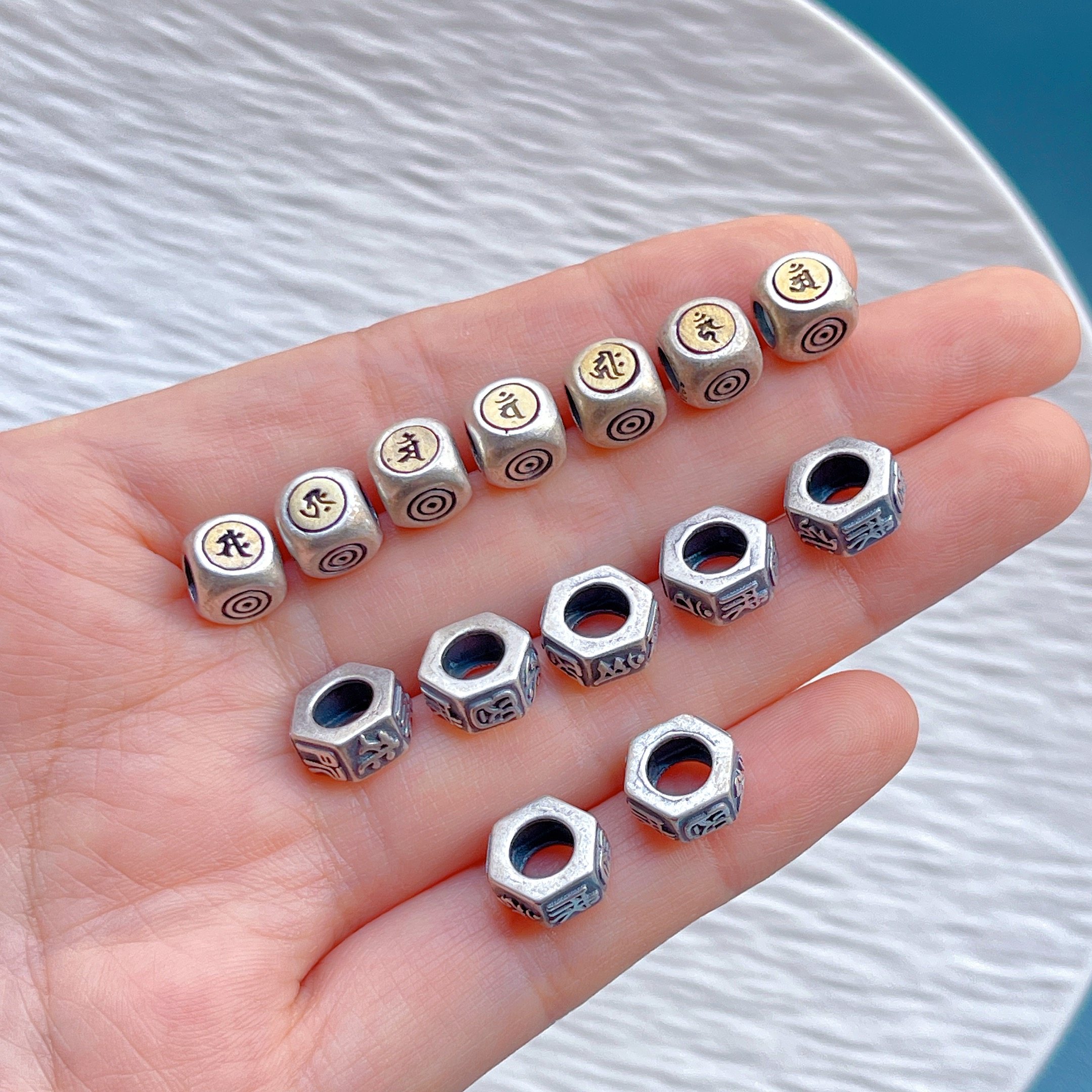 925纯银饰配件十二生肖转运珠路路通本命佛守护神大孔隔珠隔片diy,饰品/流行首饰/时尚饰品新,银饰配件,淘宝优惠券,粉丝福利购,淘宝优惠卷