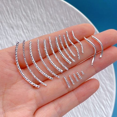 纯银满天星弯管小银管diy手串