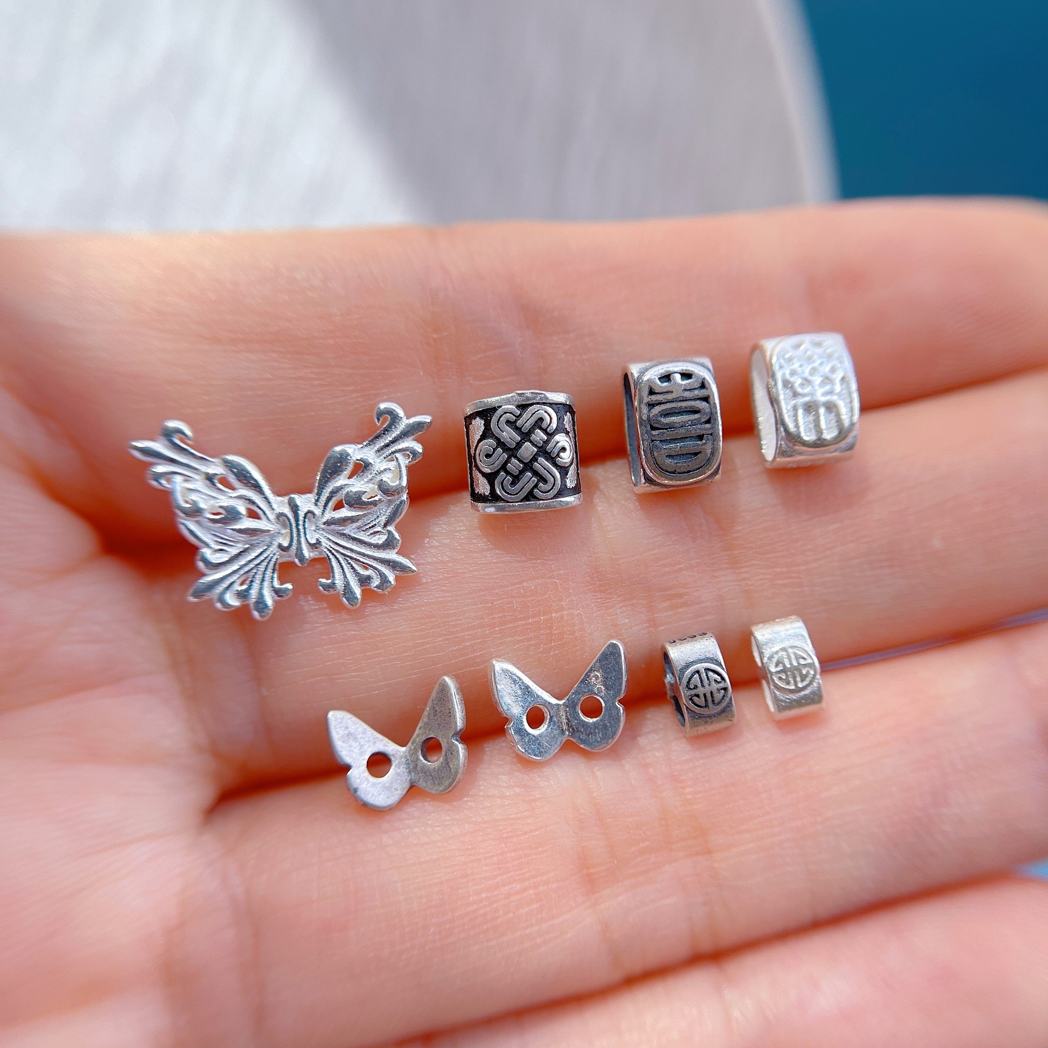 s925纯银饰配件蝴蝶中国结喜乐万字符隔珠背云双排孔diy手串配饰,饰品/流行首饰/时尚饰品新,银饰配件,淘宝优惠券,粉丝福利购,淘宝优惠卷