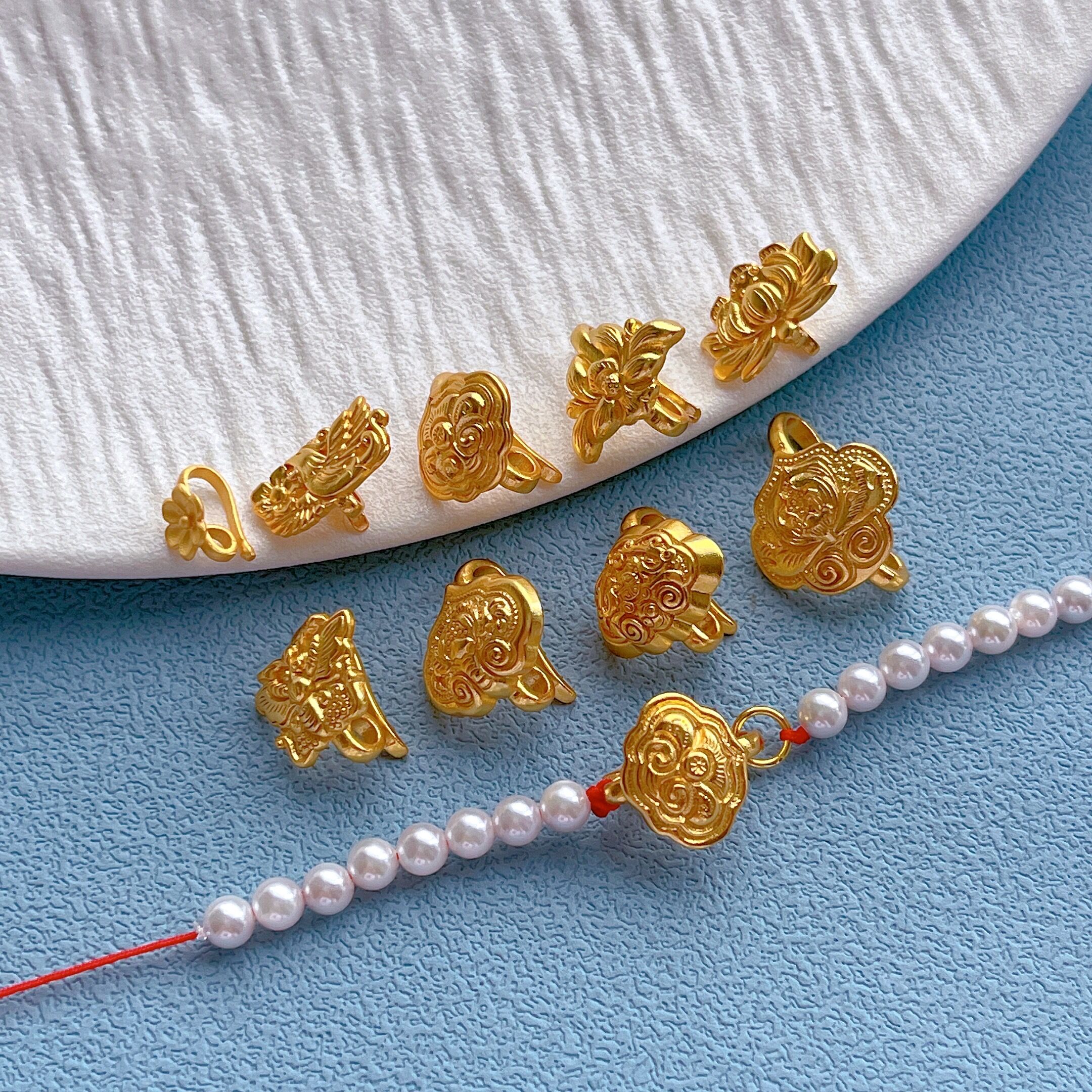 古法金新中式汉服压襟扣子挂吊坠