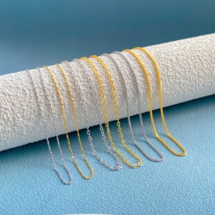 925纯银闪O项链女肖邦链满天星盒子链麻花链十字珍珠链颈链锁骨链