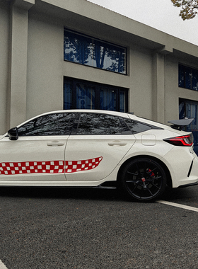 适用本田思域TYPER新款FL5创意车贴改装车车门拉花JDM小众设计