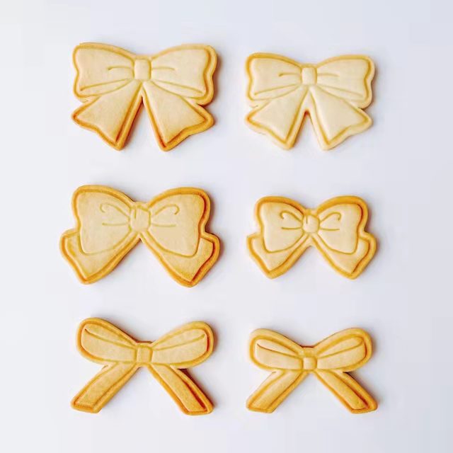 蝴蝶结饼干模具 立体蝴蝶结领结切模压模 翻糖蛋糕饼干模具印模