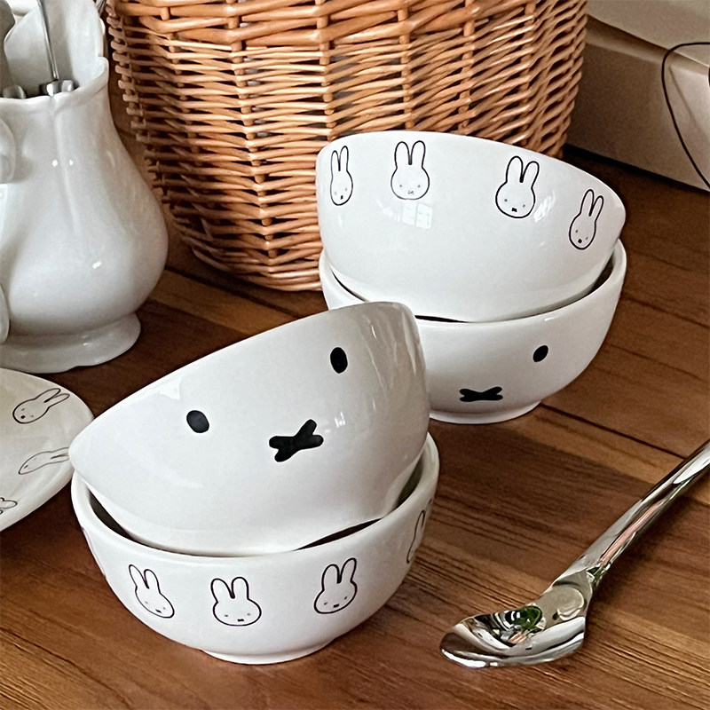 碗可爱卡通餐具家用2025新款高颜值陶瓷汤饭碗酸奶碗水果沙拉碗,餐饮具,碗,淘宝优惠券,粉丝福利购,淘宝优惠卷