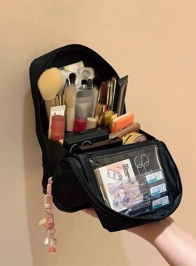 化妆包女便携大容量化妆刷收纳包立式2025新款随身外出旅行洗漱包