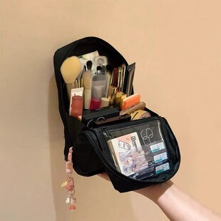化妆包女便携大容量化妆刷收纳包立式2025新款随身外出旅行洗漱包