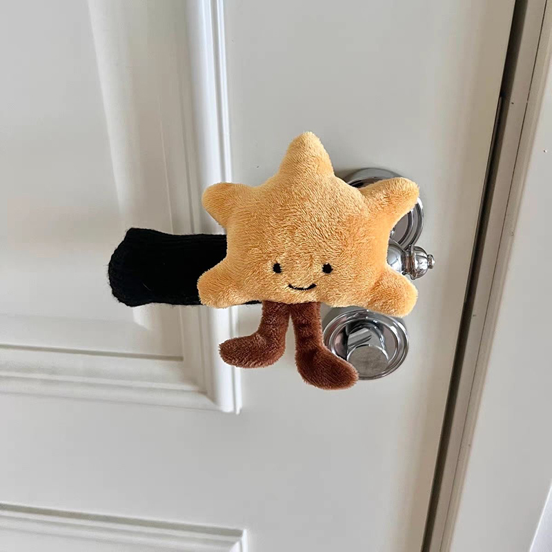 门把手护套冬天防静电保护套可爱玩偶公仔门拉手防撞房门把手装饰