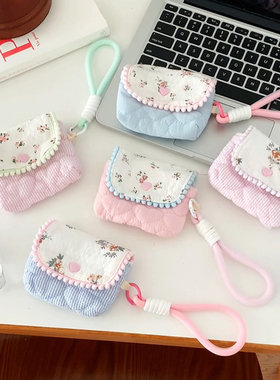 韩系小碎花ccd收纳包相机包女随身便携零钱包耳机包多功能卡包