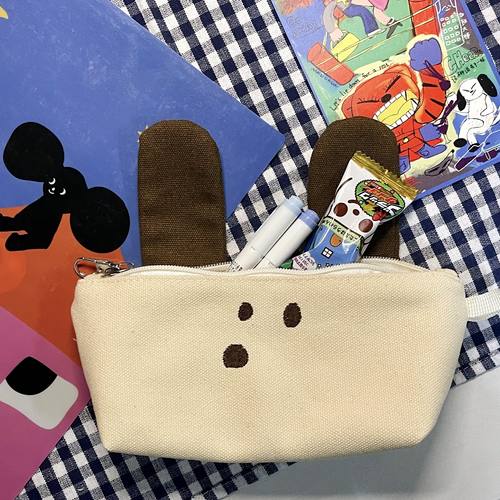 原创可爱卡通刺绣小狗笔袋