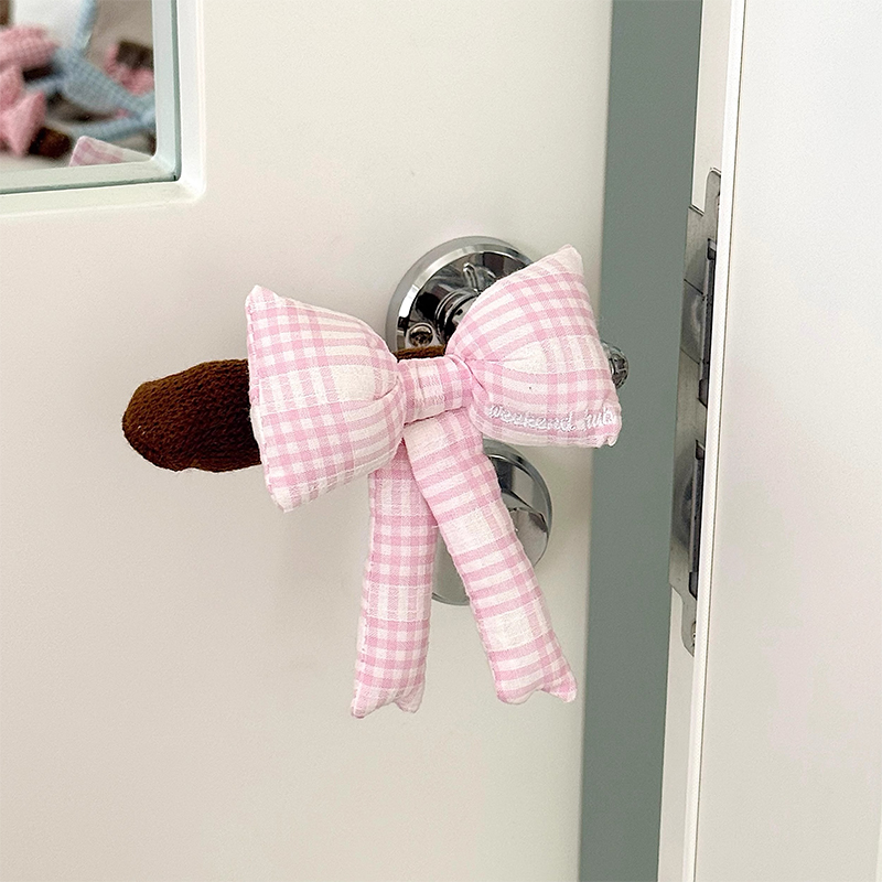门把手护套蝴蝶结装饰保护套防碰撞卧室门锁把手套防静电门把套