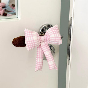 门把手护套蝴蝶结装饰保护套防碰撞卧室门锁把手套防静电门把套