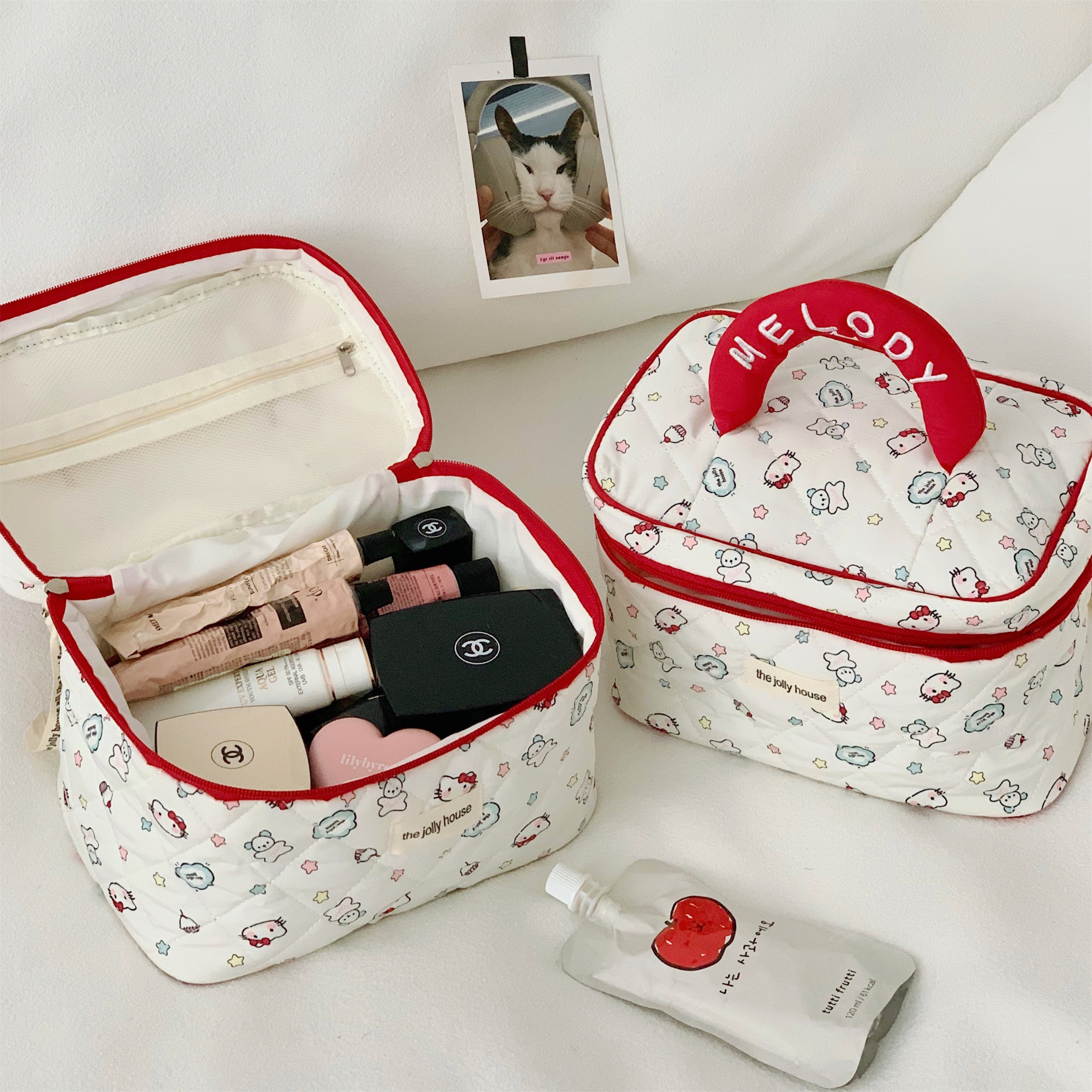 化妆包女大容量学生宿舍护肤品收纳包可爱卡通随身便携手提洗澡包,收纳整理,化妆包,淘宝优惠券,粉丝福利购,淘宝优惠卷